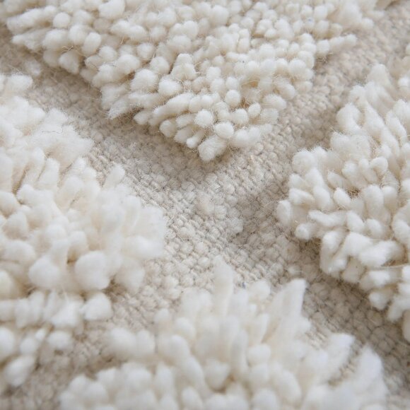 White Grid - Handcrafted Moroccan Wool Rug - 10ftx8ft - Picture 7 of 10